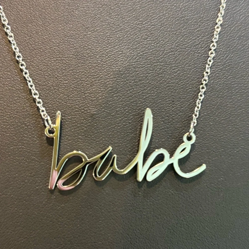 Silver 'babe' Necklace